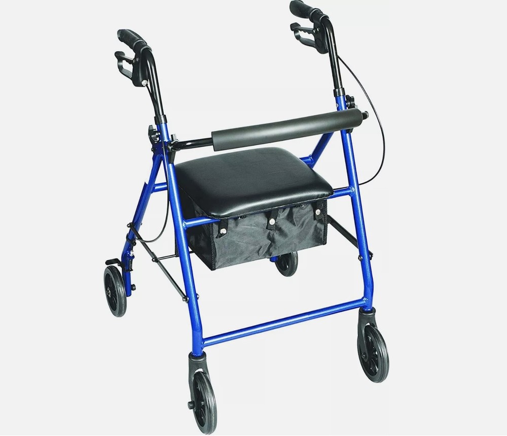 Carex Classics Rollator Walker, Foldable with Seat, FGA33577