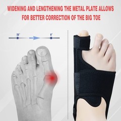 MOONSMILE 1 Pair Foot Bunion Corrector for Women & Men, Night One Size, Black