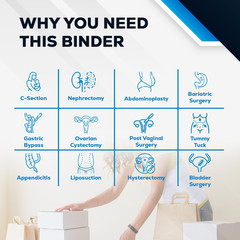 Abdominal Binder 6- 9-2 Inch Compression Belt Wrap for Men & Women (30″-105″)