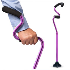 StrongArm Comfort Walking Cane + Self Standing Base + Adjustable + Lightweight