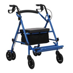 All Terrain Walkers Rollator Walker Upright Walker with Seat Foldable for Senior