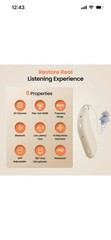 Flysound H8 OTC BTE Hearing Aids Bluetooth Rechargeable Waterproof Beige