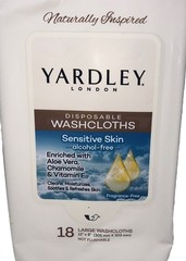 54 Washcloths Yardley London Disposable Washcloths (3×18) Aloe Vera Chamomile
