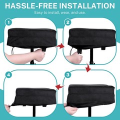 Knee Scooter Pad Cover with 2.6-inch Removable, Highly Resilient Black