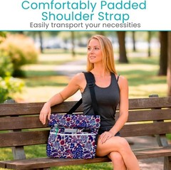 Water-Resistant Wheelchair Accessory Bag with Four Outer Pockets for Convenience