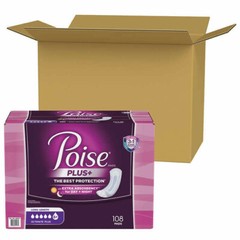 POISE Ultimate Absorbency Pads – Size: Long 108 Count New! – Free Shipping!