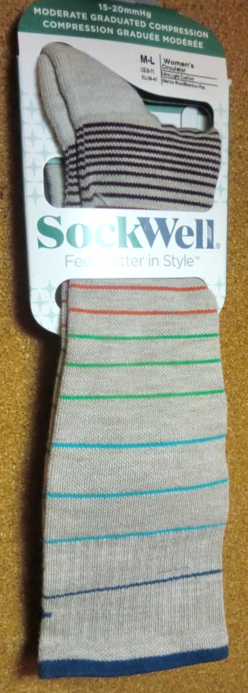 SockWell Women’s Circulator | Moderate Graduated Compression Socks M-L (8-11)