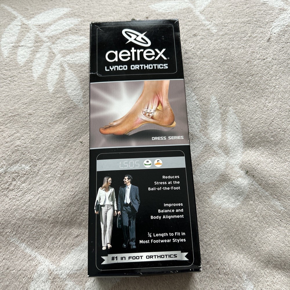 Aetrex Lynco Foot Orthotics Insoles For Mens Dress Shoes L505 Size 14 3/4 Length