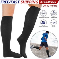 3x Sports Compression Socks For Women Men Fitness Stockings Mid Tube Socks S-XL