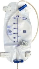 Convenient 3 Pack Leg Bags with Anti-Reflux Valve – 500ml, Includes Straps