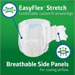 FitRight Ultra Easy Flex Stretch Incontinence Unisex Adult Briefs, 4XL, 8-Pack