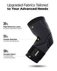 2 Elbow Compression Support Brace Sleeve Tennis Golf Tendonitis Pain Relief