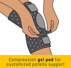 FUTURO Performance Comfort Knee Support Adjustable size Gel Pad 3M 13-17.5” Adj