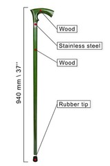 Dr. Watson – Handcrafted Wooden Walking Stick, Walking Cane with Duke Handle