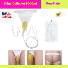 US Ship Men/Male Urine Leg Bag Collector Pee Catheter Wearable Urinal Bag 1000ml