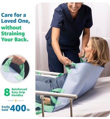Positioning Bed Pads (2 Pack), 34″X52″ with 8 Handles, Quick-Drying, Washable