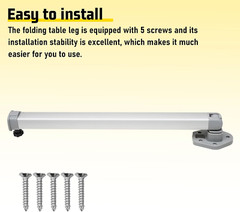 Adjustable RV Folding Table Legs 21.3-36.6In Aluminum Alloy Collapsible Stand