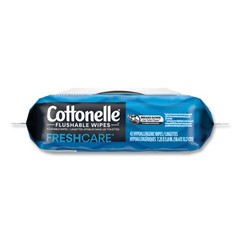 Cottonelle Fresh Care Flushable Cleansing Cloth, 1-Ply, 3.75×5.5, White, 42/Pack