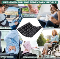 Inflatable Air Seat Cushion, Adjustable Pressure Sore Relief Cushions with Pu…