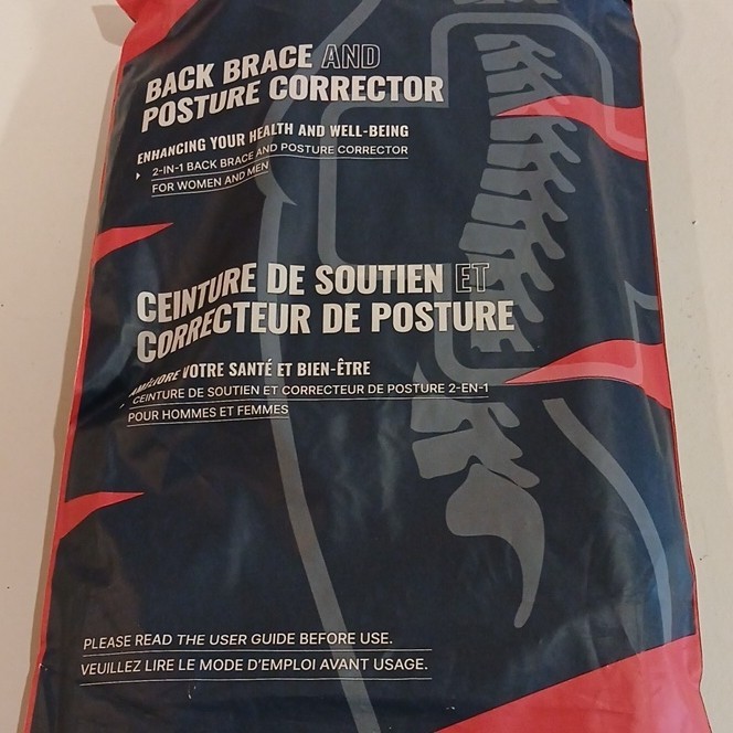 Back Brace & Posture Corrector Black/Red Unisex for Back Stabilization