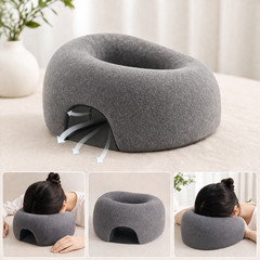 Face Down Pillow Memory Foam Prone Cushion Breathable Massage Headrest Anti-Slip