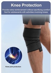 SUJAYU 2 Pack Knee Wraps for Pain Relief, Elastic Wrap Black