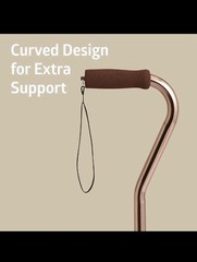 Medline Aluminum-Bronze Walking Cane, Adjusts 29–38” & Supports Up to 300 Lbs.