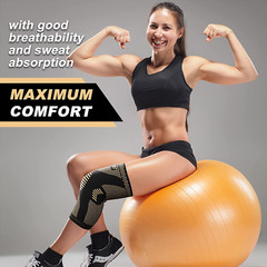 2 Knee Brace Sleeve Compression Support Sport Gym Joint Pain Arthritis Relief