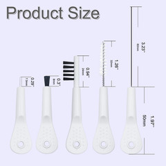 5Pieces Hearing Aid Cleaning Brush Kit for Earbuds/Headphones, Multi-Functional