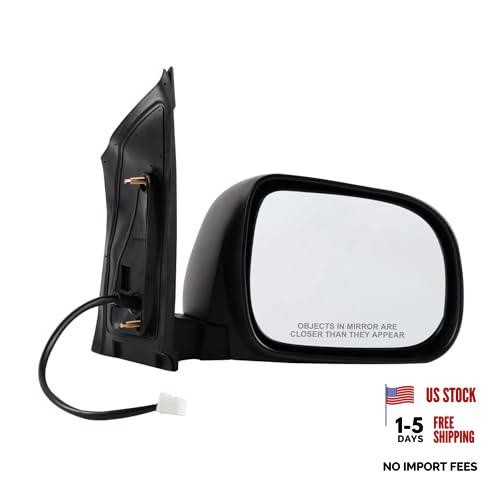 Passenger Side Mirror Compatible with 2004-2010 Toyota Sienna Right-3pins black