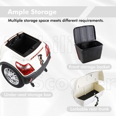 Powerful Electric Mobility Scooter 800W 60V 20A Motor 500LBS Weight Capacity