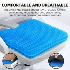 Gel Seat Cushion Honeycomb Cooling Orthopedic Chair Pad for Office CarWheelchair