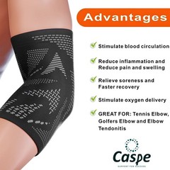 2X Elbow Brace Compression Support Sleeve Arthritis Tendonitis Reduce Joint Pain