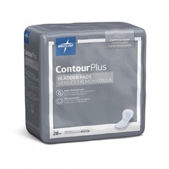 Medline ContourPlus Bladder Pads Adult Unisex 8×17″ Dispose Ultimate Absorb, 28