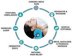 Cervical Neck Traction Pillow Brace Support Pain Relief Massage Therapy Tool Aid