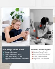 Sweet Spot Pillow, Memory Foam Medium(22.62“L×14.82“W×8.97“H), Navy Blue
