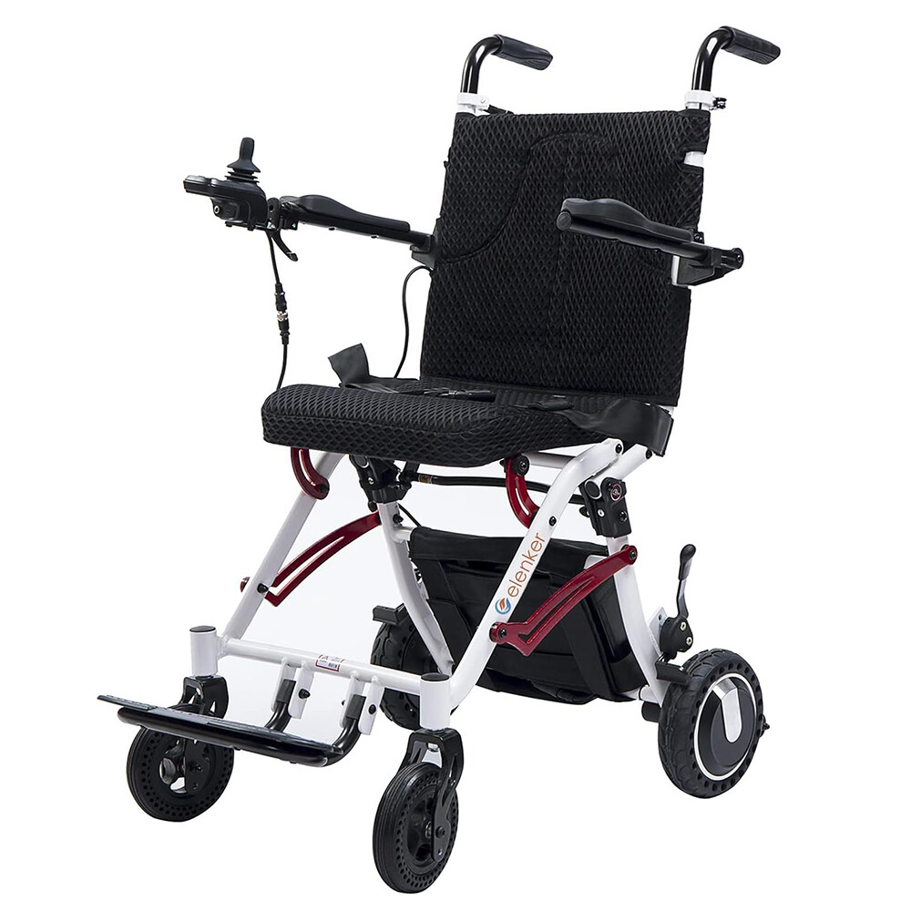 ELENKER Electric Wheelchair Deluxe Fold Power Motorized Wheelchair Medical Aid