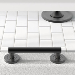 AquaChase ADA Compliant Matte Black Stainless Straight Grab Bar 9in 500 lb