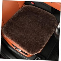 Faux Fur Car Seat Cushion 20 Inch, 18mm Medium Pile Seat Pad with Non Brown