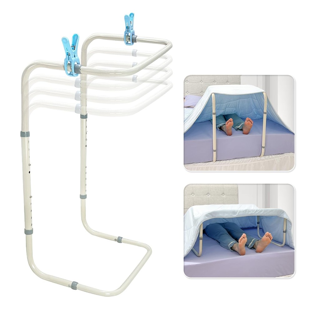 Blanket Lifter Foot Cradle Lift Bar for Feet Adjustable Standard, White