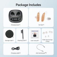 TE201 OTC Hearing Aids for Seniors Rechargeable 40H Battery Life Clear Sound
