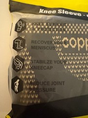ARITAUM Copper Knee Sleeve XXL Compression Brace Support Meniscus Arthritis Pain