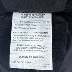 Jay J3 Wheelchair Back Cover 125597-003 CJ3PAMTT14 Replacement