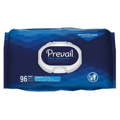 Prevail Adult Disposable Washcloths, Scented, 12 x 8 Inch, Case of 6 Packs