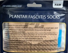 (2 PACK) PowerLix Plantar Fasciltis Socks, Unisex, 1 Pair – Beige – Choose Size!