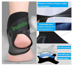 Ankle Brace Support Compression Sleeve Plantar Fasciitis Pain Relief Foot Wrap