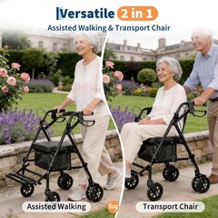 Foldable Wheelchairs with Seat and Foot Pedal Lightweight for Adults 299lb