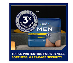 TENA Men Maximum Incontinence Underwear XXL 56 Ct 55-66in Waist Absorbent