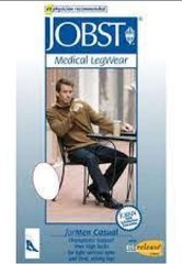 JOBST forMen Casual Knee High Closed Toe 15-20mmHg Khaki Medium