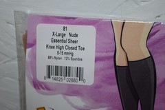 Allegro 81 Essential Knee High Closed Toe Compression 8-15 mmHg XL Nude